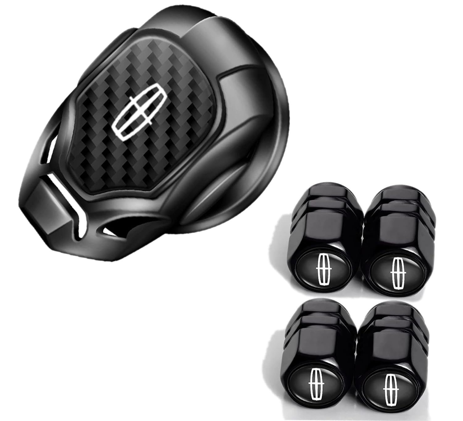 Car Engine Push Start Stop Button Cover with Car Tire Valve