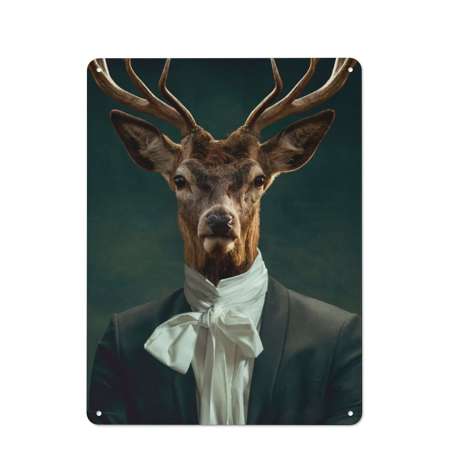 Old Style Deer Character Vintage Metal Sign 40x30cm, Bar Wall Plaque for Pub, Home Bar, Shed Or Man Cave