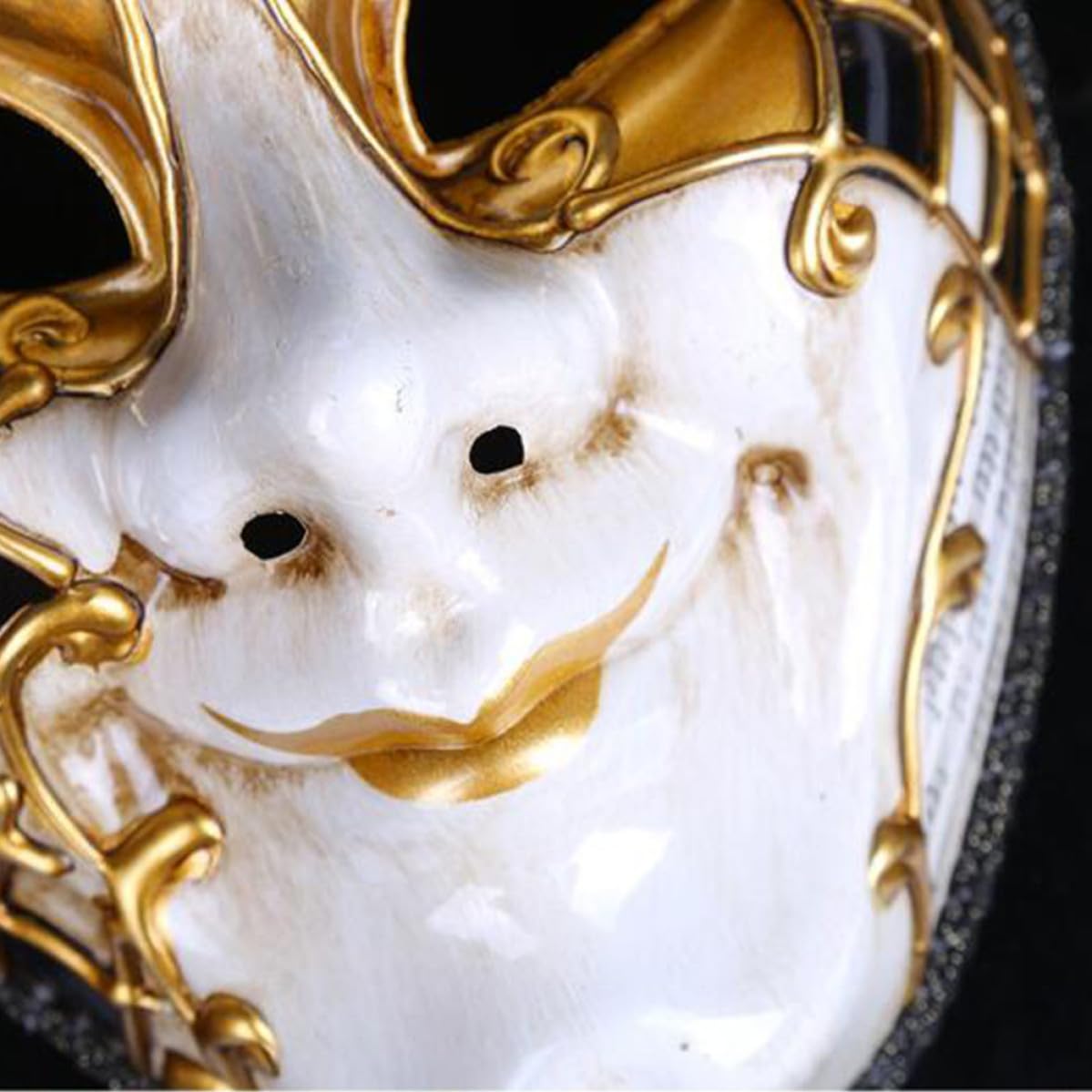 Máscara de Fiesta Veneciana Vintage para Carnaval y Mascarada, Material Plástico y Tela, Diseño de Rostro Completo, sin Olor Deformación para Actuaciones