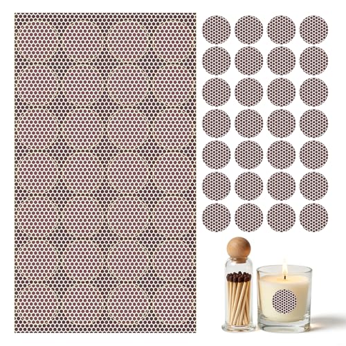 28 PCS Match Striker Stickers Match Striker Paper with Adhesive Ideal for Fireplace Matches (Rotundity)