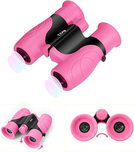 Prismáticos para niños, prismáticos de alta resolución de 8 x 21 para niños de 3 a 12, 8 a 12 años, binoculares de juguete de regalo para