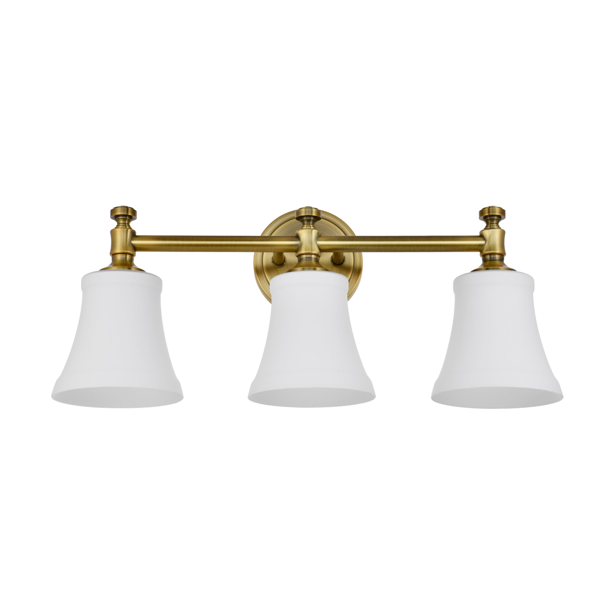 champagne bronze bathroom vanity light fixtures, traditional gold 3 lights wall sconce lighting with large opal glass shade, porch wall mount light fixture for bathroom, mirror cabinets hallway stairs