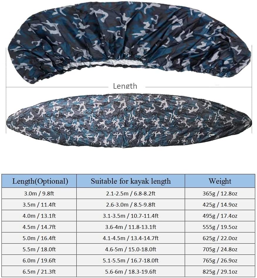 Kayak Cover,Outdoor Kayak Storage Cover, Heavy Duty Oxford Cloth Boat Cover, with Elastic Drawstring, Easy Storage for Indoor Outdoor Fishing Boat (Grey : A, Size : 5.5M)(5.5M)