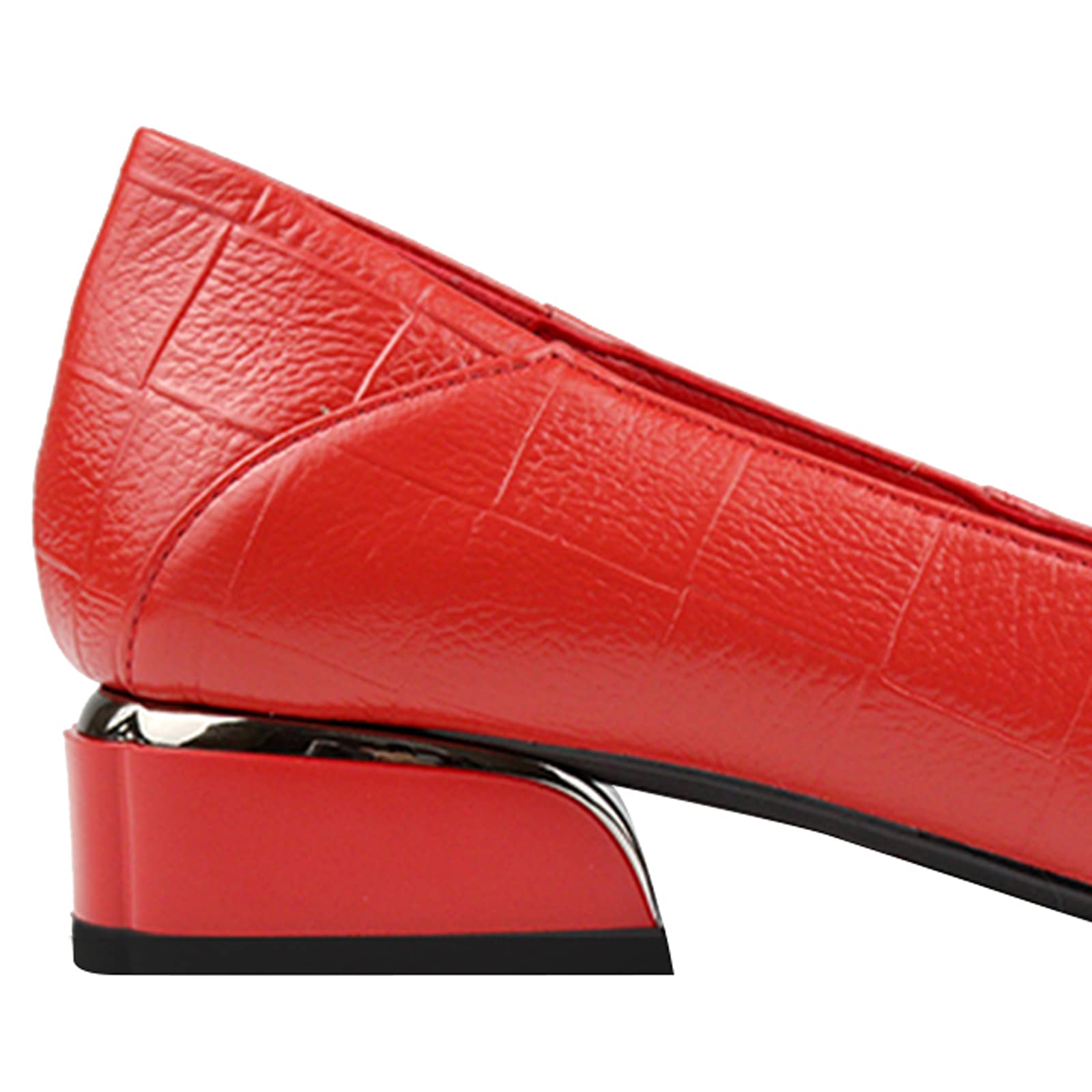 Mujer Puntiagudo Cuadros Zapatos de Tacón Cuero Suela Blanda Ballerinas