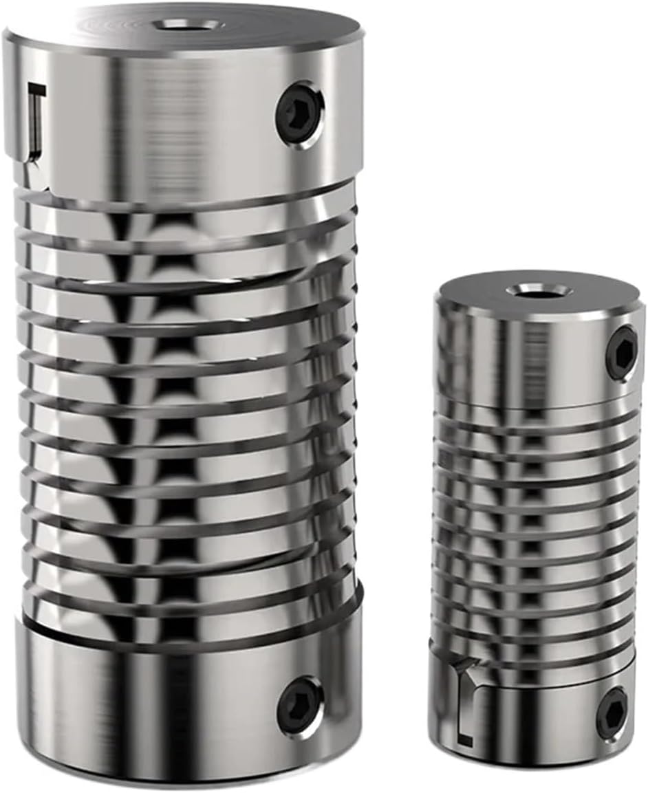 Spring Coupling D16L25 Motor Elastic Stepper Flexible Thread Eccentric Angle Aluminum Alloy(4x4)