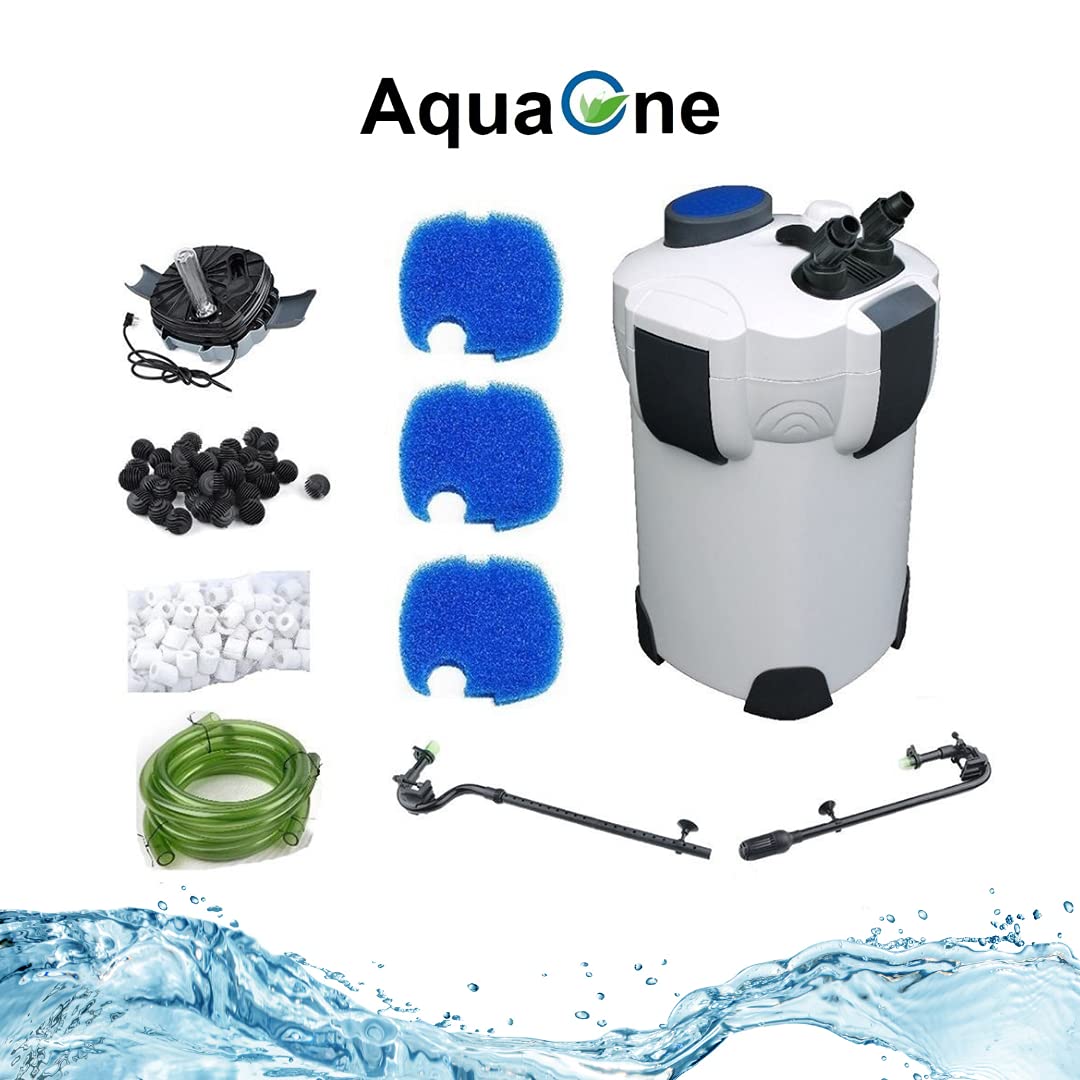 acuariofilia welt24 Acuario Exterior Filtro HW PFI-304B 2000 L/h Niveles UVC Filtro Material Bomba Filtro Esponja Filtro Silencioso