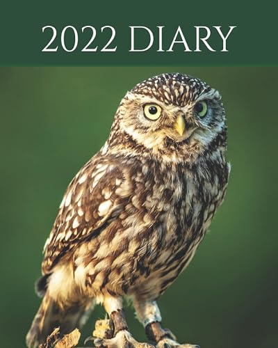 2022 Diary: Wildlife Weekly Planner &amp; Monthly Calendar - Desk Diary, Owls, Little Owl, England, English Wildlife, Birds, Birdwatching - 8x10"