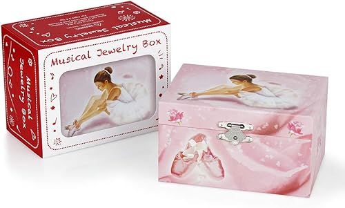 Miniatura 6 de RR ROUND RICH DESIGN Joyero musical infantil para niñas y conjunto de joyas con tema de bailarina color rosa cisne