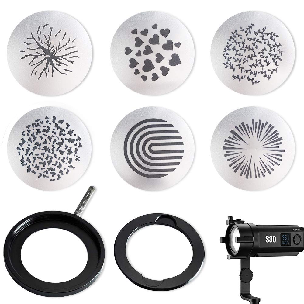 GODOX S30 Muster_Einsatz SA09-002 GOBO Set für Godox S30 LED Fokussierleuchte (SA09-02)