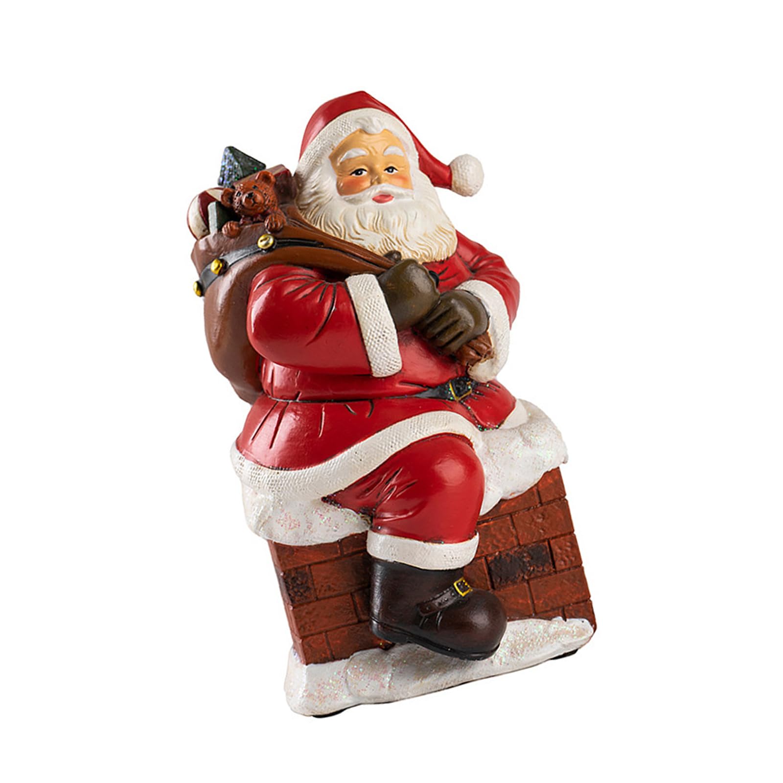 Kalttoy Christmas Santa Clauses Figurine, Resin Santa Clauses Statues Table Ornament for Home Table Fireplaces Decorations Christmas Figurine