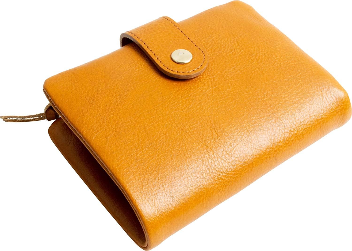 RafiCaro Bifold Wallet, Soft and Fluffy, Genuine Leather, Italian Leather, Small Wallet, Mini Wallet for Women, Card Slots, Coin Pocket, Button Closure, Brown : Clothing, Shoes & Jewelry