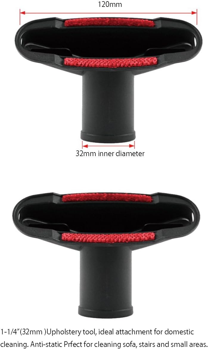 Vacuum Attachments Accessories Cleaning Kit Vacuum Brush Nozzle Crevice Tool VAC Upholstery Tool Hose Adapter Dusting Brush for 1 1/4 inch& 1 3/8 inch Standard Hose 9pcs