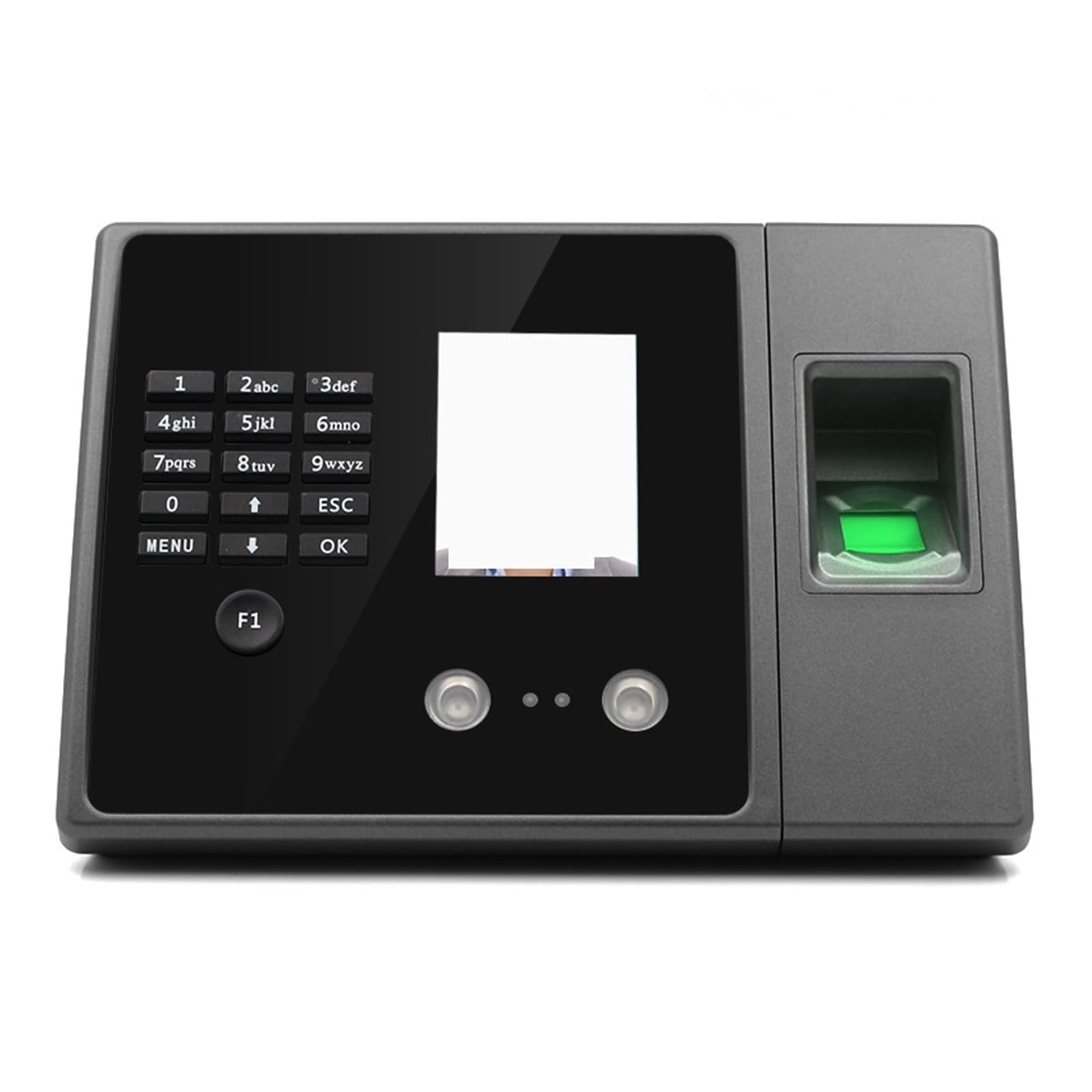 Reloj de control asistencia, máquina, relojes for empleados pequeñas empresas con reconocimiento, escaneo huellas dactilares y contraseña, tiempo oficina para empleados