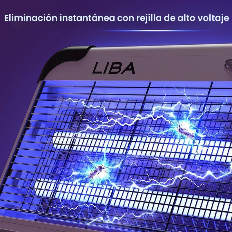 Mata mosquitos electrico 20W Liba con lampara UV de interior y 2 bombillas 4