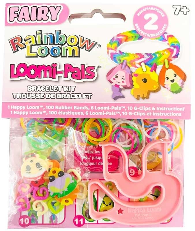 Kit bracelets élastiques Rainbow Loom Fairy Loomi-Pals jeu créatif fille et garçon 7 ans