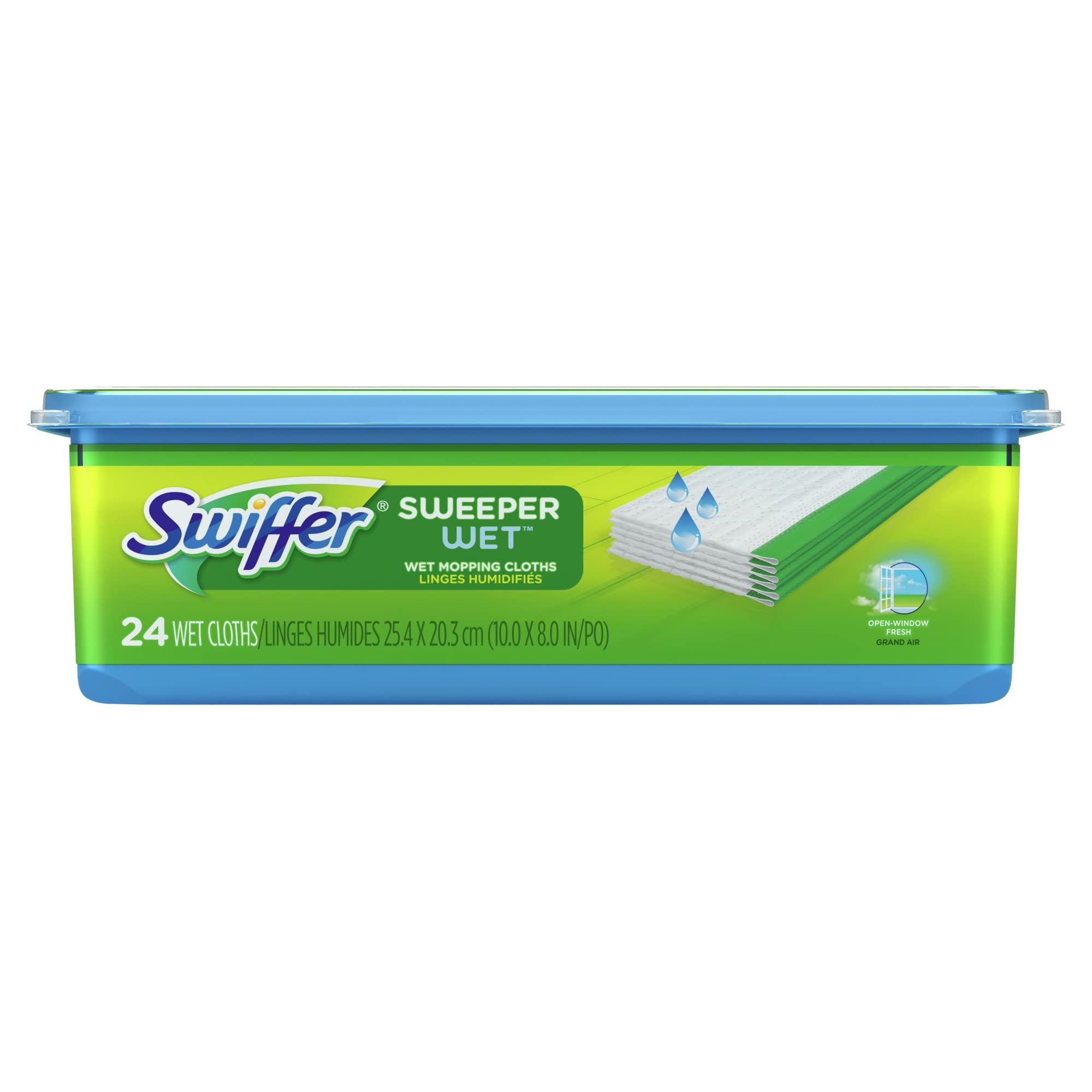 Swiffer 686696619636 PG-3231 Sweeper Wet Mopping Cloth Refill-Open Window Fresh-24 ct, 24 Count (Pack of 1), Multi