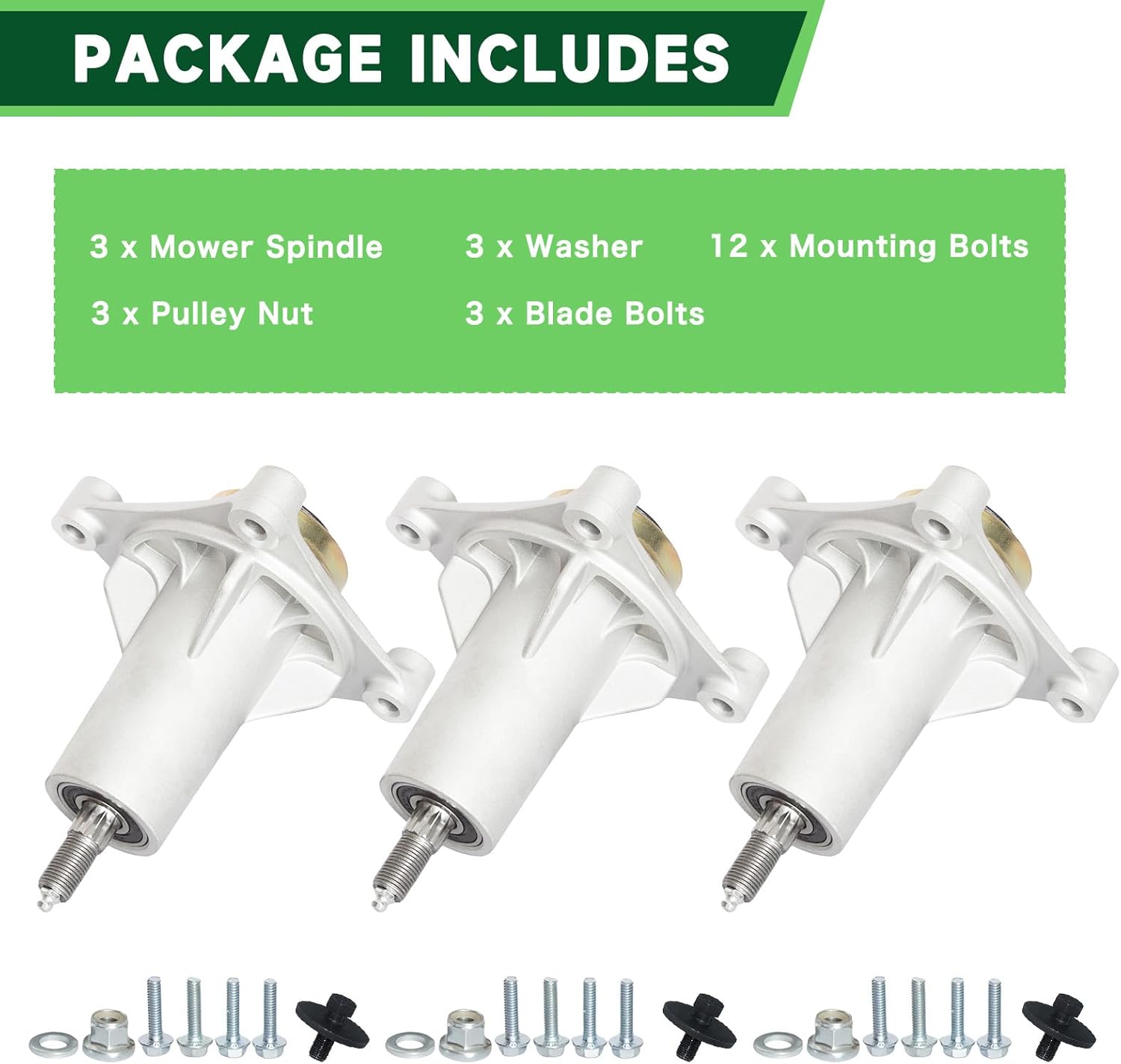 187292 192870 567253301 587819701 Spindle Assembly Fit for 42" 46" 48" 54" Mower Deck Husqvarna yth22v46 yth24v48 yth18K46 yth18542 YTA22V46 z254 Craftsman yt3000 YS4500 YT4000 Lawn Mower 3 PACK