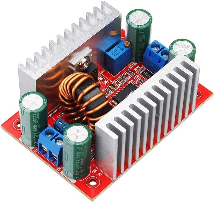 amiciSmart 400W DC-DC 15A Step-up Boost Converter 8.5-50V to 10-60V Adjustable Power Supply Module