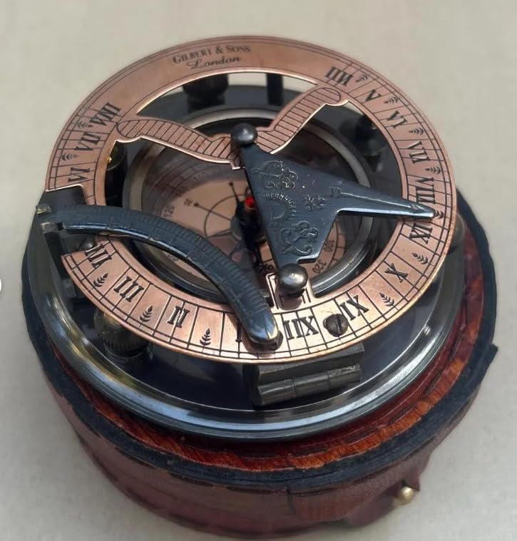 Personalized Sundial Compass - Customized Keepsake Gift for Groomsmen, Anniversary, Birthday, Christmas, and More