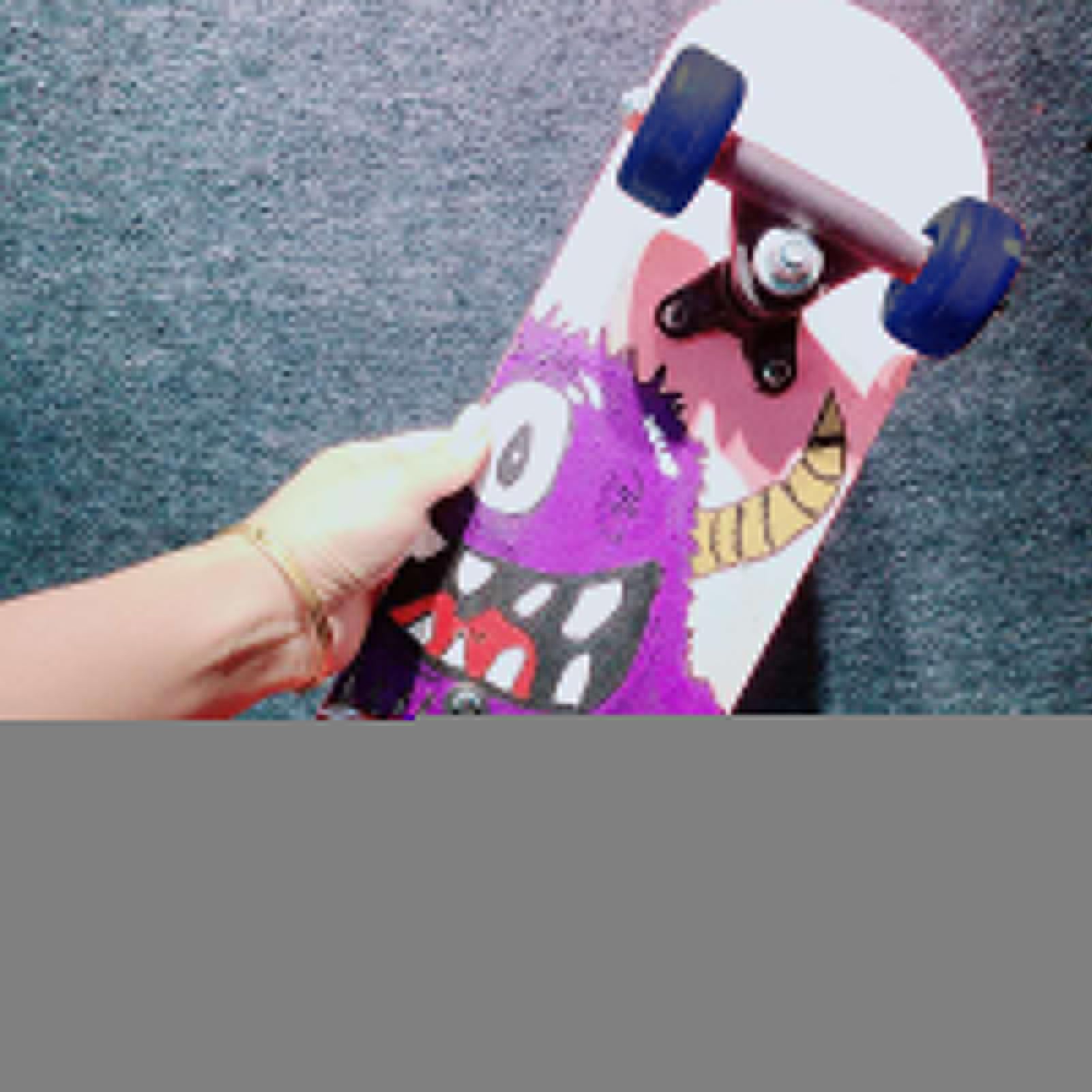CSKateboard - Maple Deck - Cruiser Board | 60 cm skateboard blank fai -da -te per bambini | Costruzione in acero a doppia faccia a doppia faccia, giocattolo mini ruota con colori casuali
