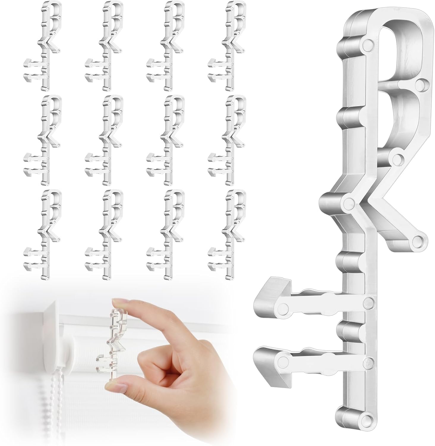 12PCS Valance Clips for Blinds, Blind Valance Clips Replacement for Window Blinds Home Improvement DIY Installation Hardware