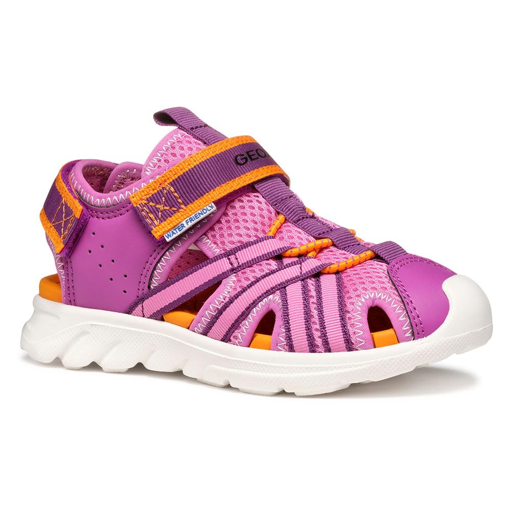 Geox J Sandal AIRADYUM GI, Girls’ Sandal, Fuchsia/Orange,