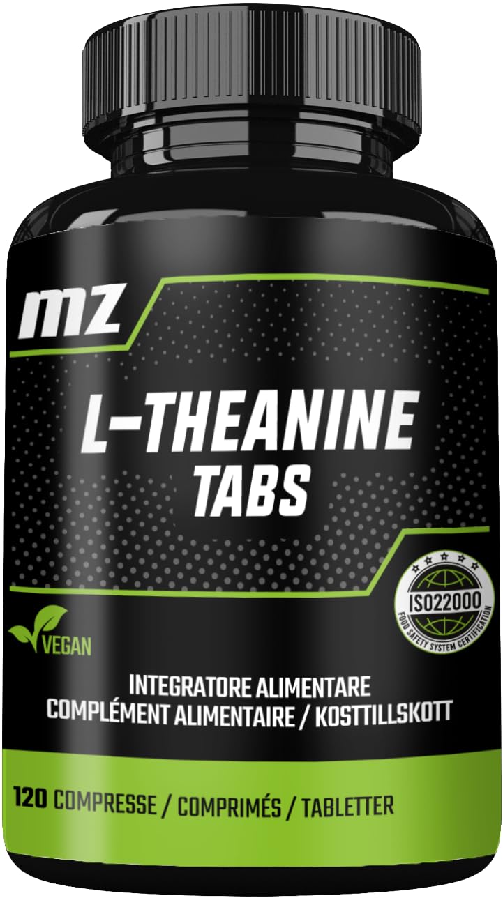 MZ L-Theanin 200 mg - 120 vegan Tabletten - 4 Monate Vorrat - Aminosäurepräparat für tägliche geistige Ruhe und Klarheit