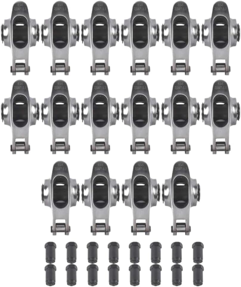 Roller Rocker Arms Set Of 16 1.7 Ratio 7/16 Inch Stud Compatible With BBC 396 402 427 454 1966-1990