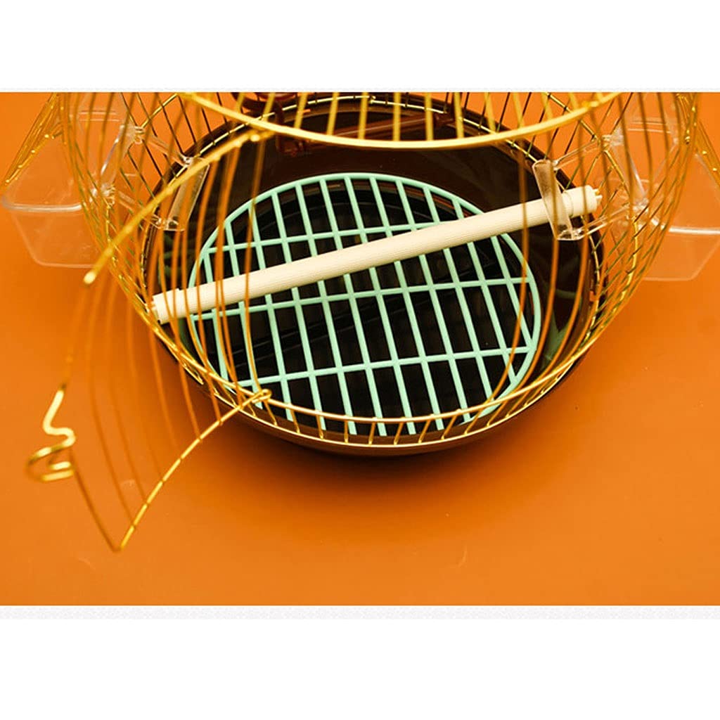 Klatka dla ptaków Metalowa mała klatka dla ptaków Budgerigar klatka przezroczysta karma wiszący pojemnik na żywność klatka dla ptaków MYNA, odpowiednia dla małych ptaków kanarki dla ptaków