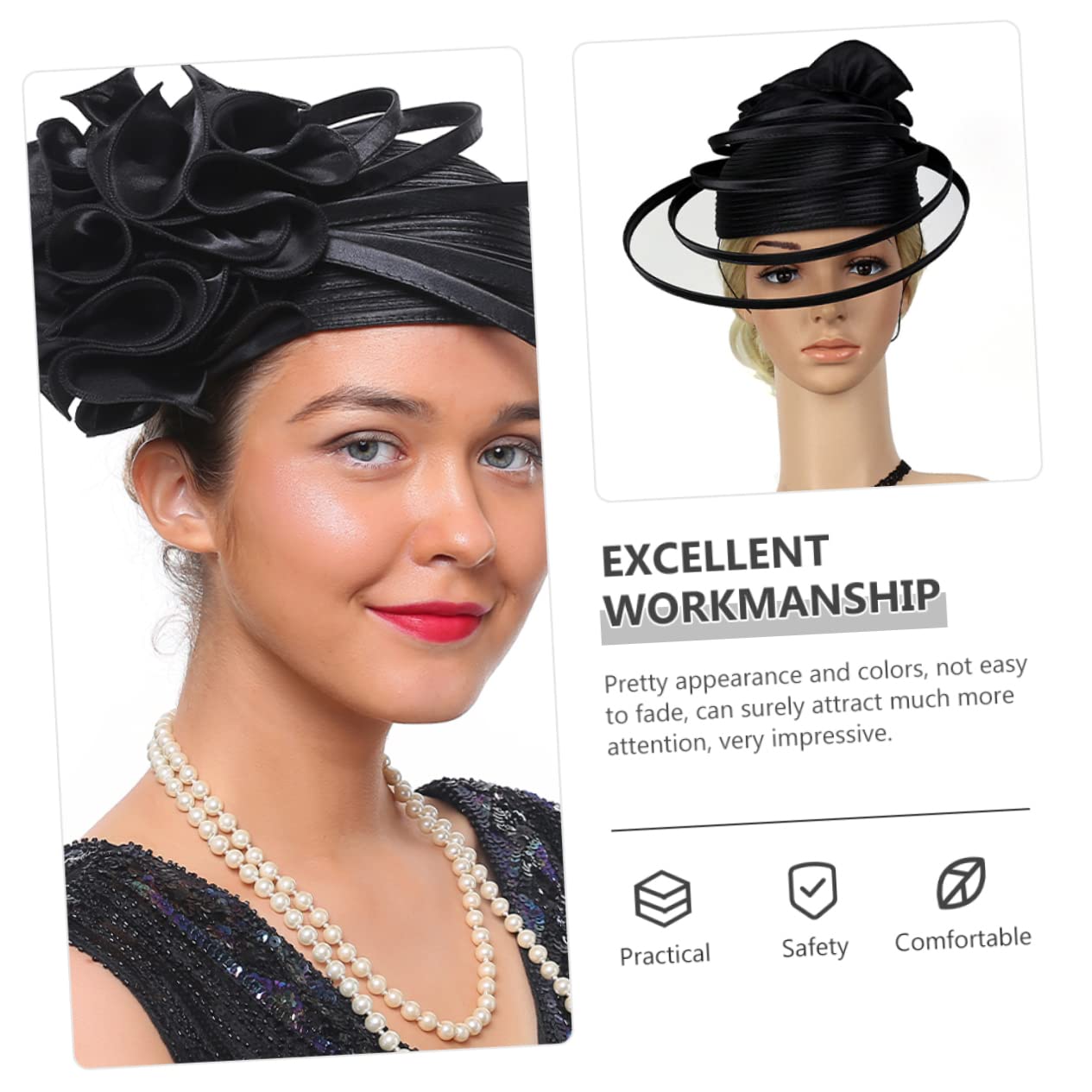 2piezas Sombrero Fascinator De Mujer Para Bodas y Fiestas Accesorio De Cabeza Elegante Para Ceremonias y Eventos Diseño Ligero y Cómodo Para Fiesta De Té y Banquetes