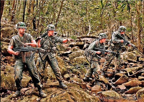 Jungle Patrol Master Box 3595 maquette militaire Vietnam War 1/35