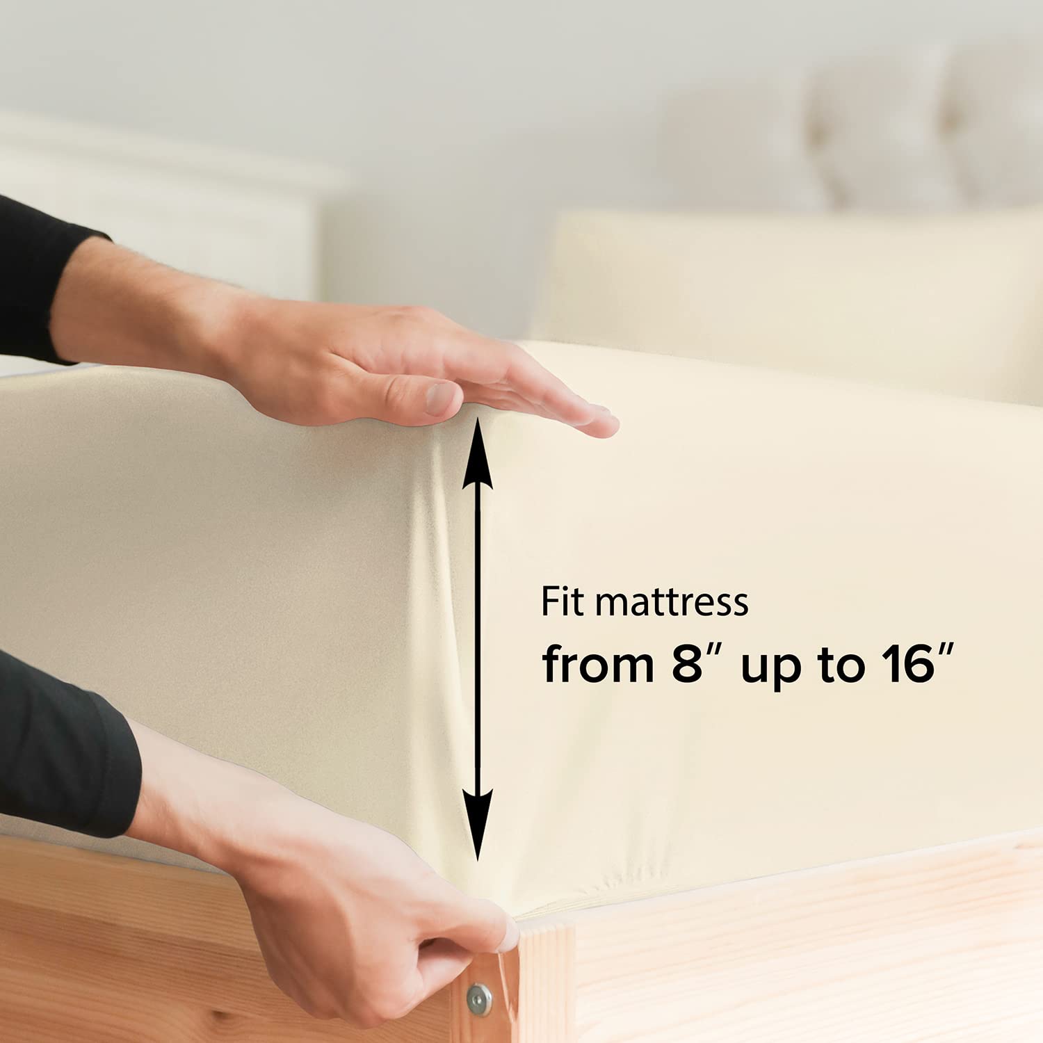 Queen Size Sheet Set - Breathable & Cooling Sheets - Hotel Luxury Bed Sheets - Extra Soft - Deep Pockets - Easy Fit - 4 Piece Set - Wrinkle Free - Comfy â€“ Off White Bed Sheets - Queen Sheets