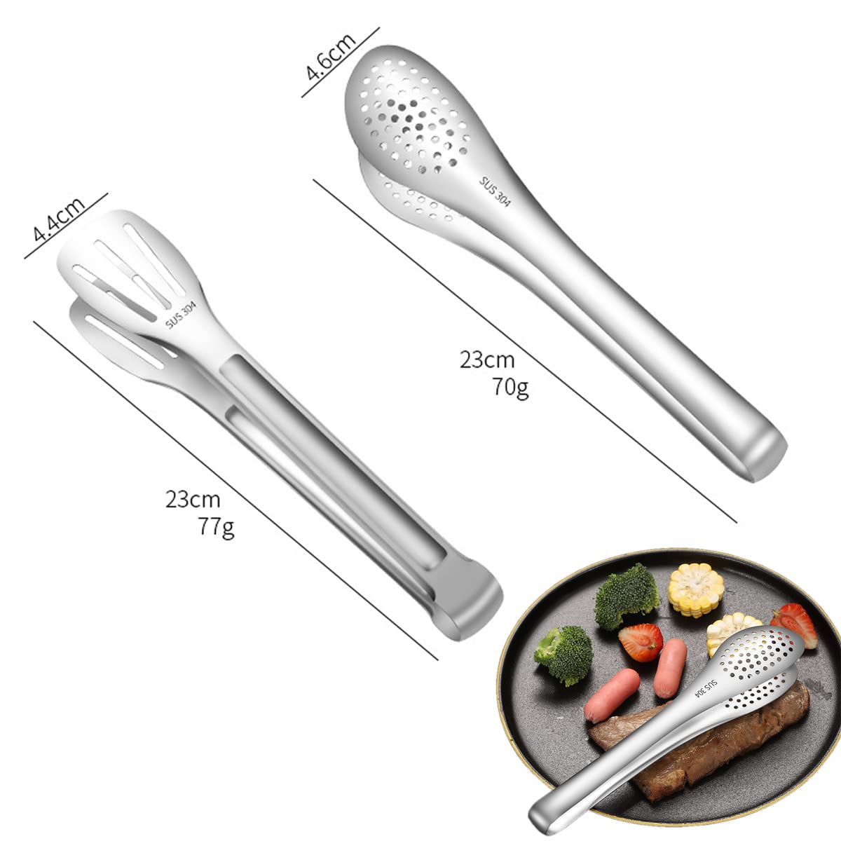 Pinza Da Cucina Pinza Da Cucina Professionale Servire pinze Cucina Tong Pinze alimentari Pinze Pinze per barbecue In Acciaio Inox Pinze Tong 9&11