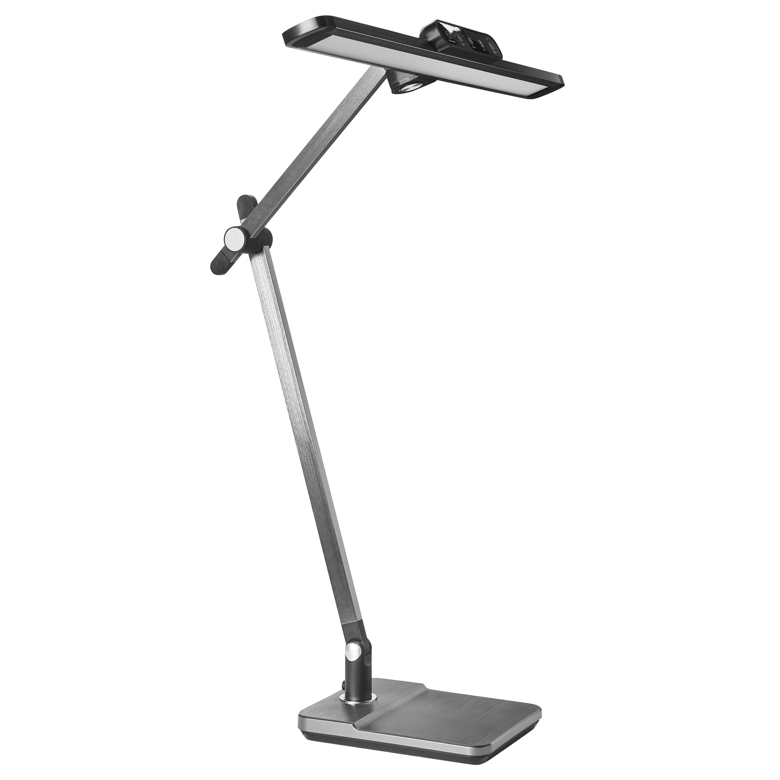 Beliani Schreibtischlampe LED grau verstellbar dimmbar modern für Homeoffice Serpens