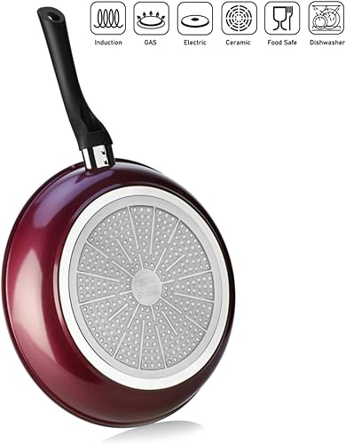 Miniatura 10 de TECHEF - Sartén de color de 12 pulgadas, recubierta con nueva selección de teflón seguro - Colección de coloresrevestimiento antiadherente (sin