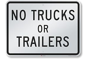 SmartSign - K-2891-EG-18x24-D2 "No Trucks Or Trailers" Sign