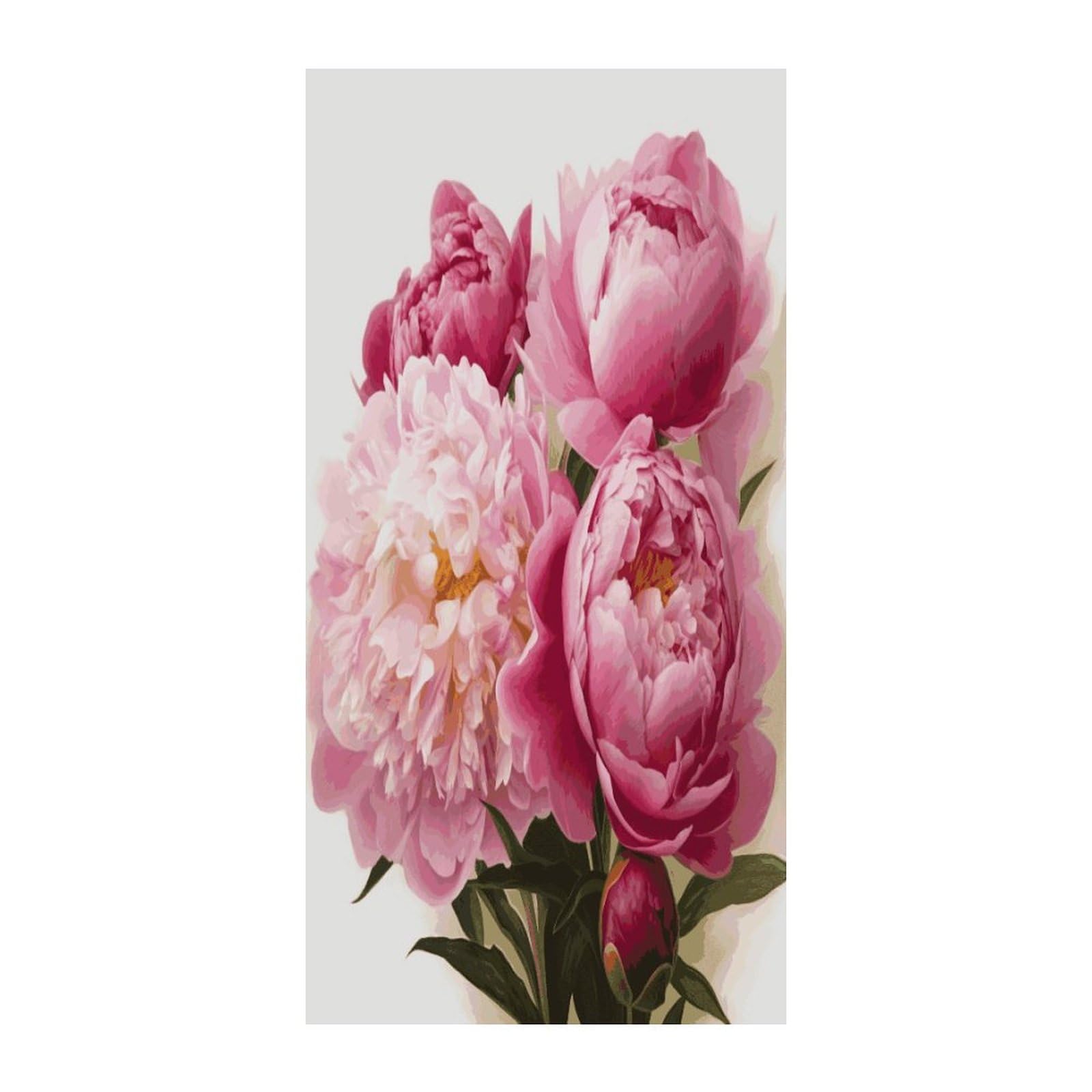 Fekiloot Style Peony Flowers Blossom Door Curtain Room Divider Curtains