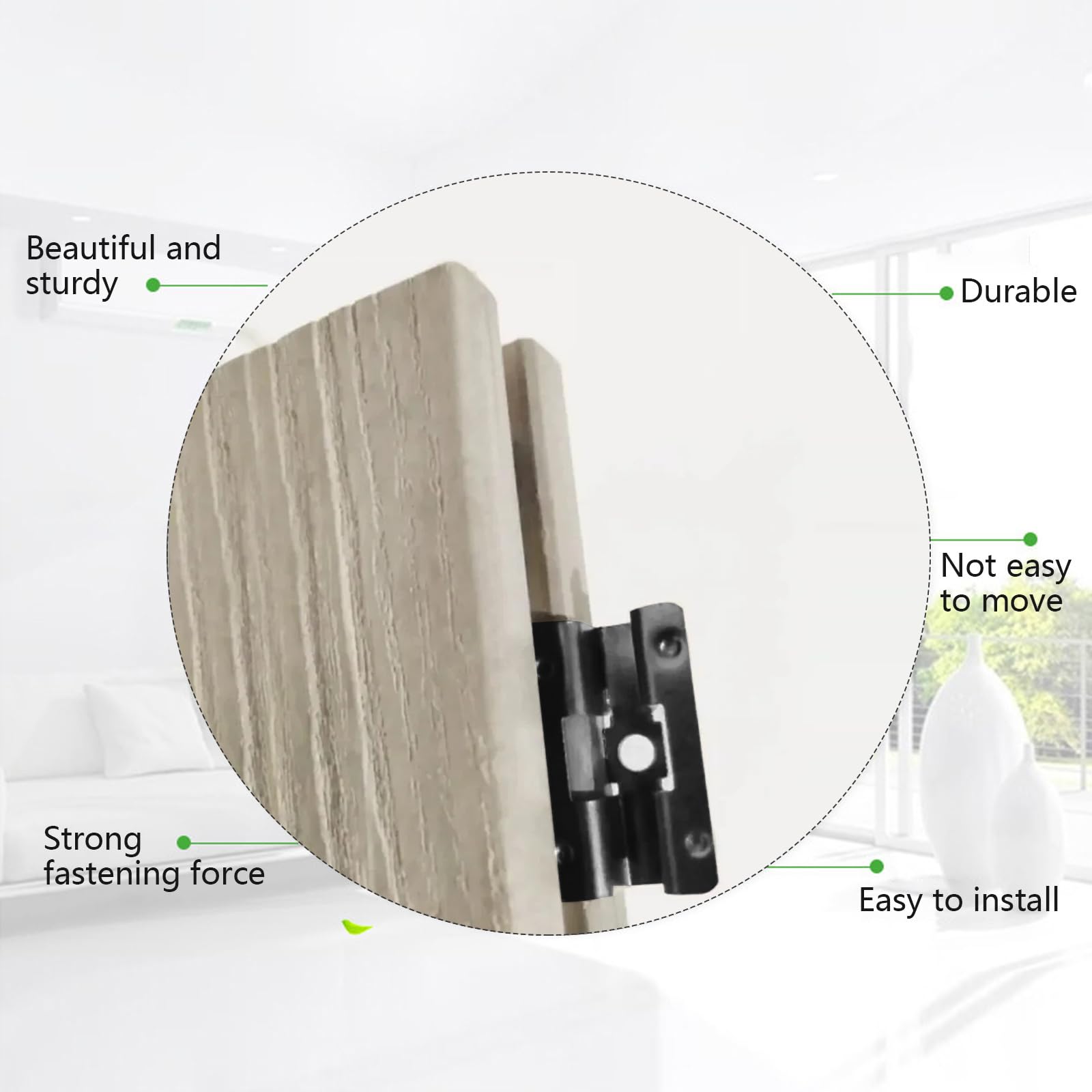 100 pièces de clips de terrasse en acier inoxydable 6/7/8/9 mm, clips de fixation en acier inoxydable dissimulés, espaceurs clips avec 100 vis pour WPC/BPC, fermeture de plancher en bambou, noir (9 mm