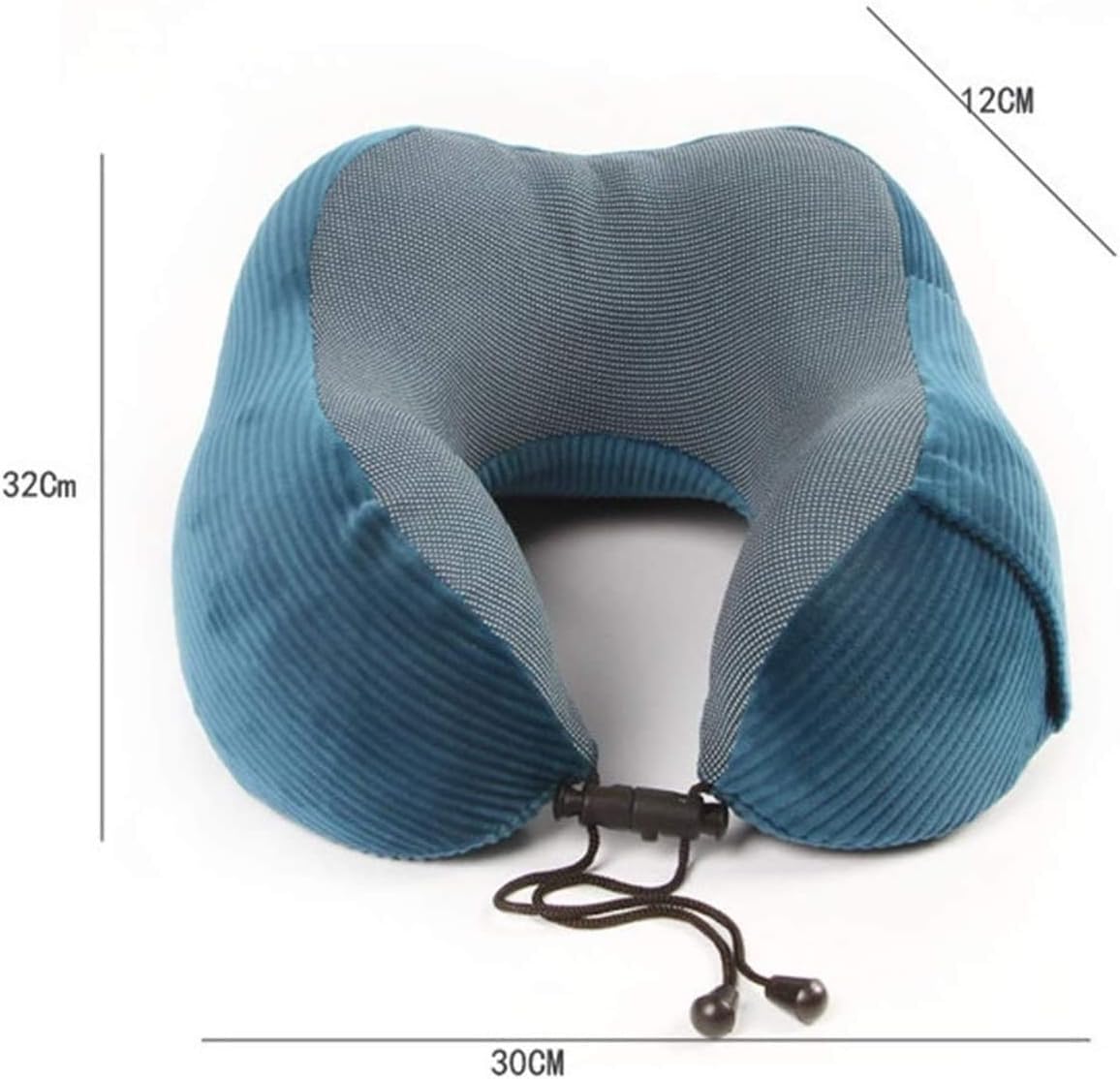 Cuscino da Viaggio for Aereo e Auto, Cuscino Gonfiabile for Il Collo con Morbida Copertura in Pile e Maschera for Gli Occhi, Leggero e Portatile