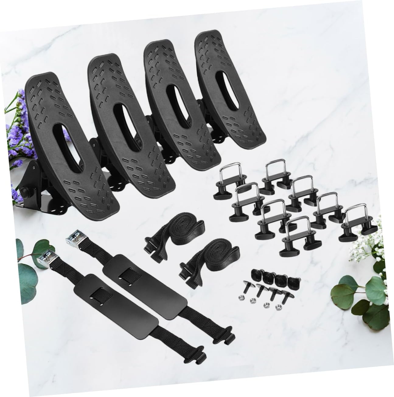 KICHOUSE 1set Canoe Holder Bracket Rubber Support Stand for Inflatable Boat Kayak and Dinghy Easy to Use Sturdy Material Accessories