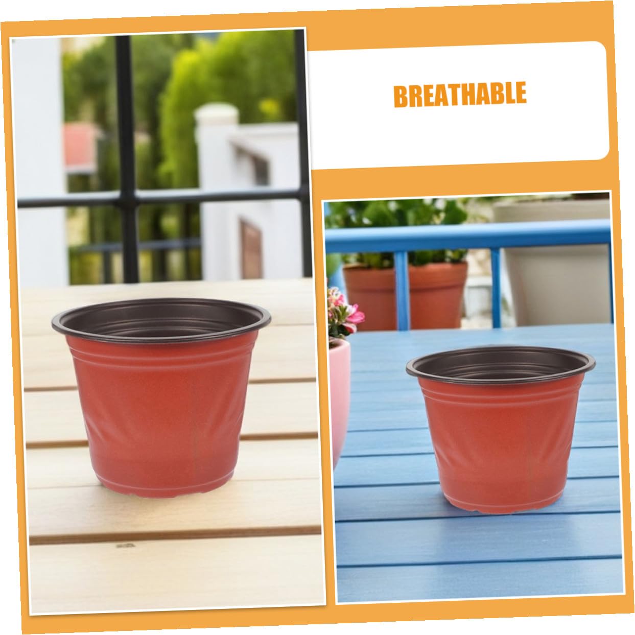 60 pièces Lot de Pots de Semis Ronds Plastique PP à Drainage Pots Légers pour Succulentes et Jardinage Intérieur Extérieur pour Plantation et Bouturage