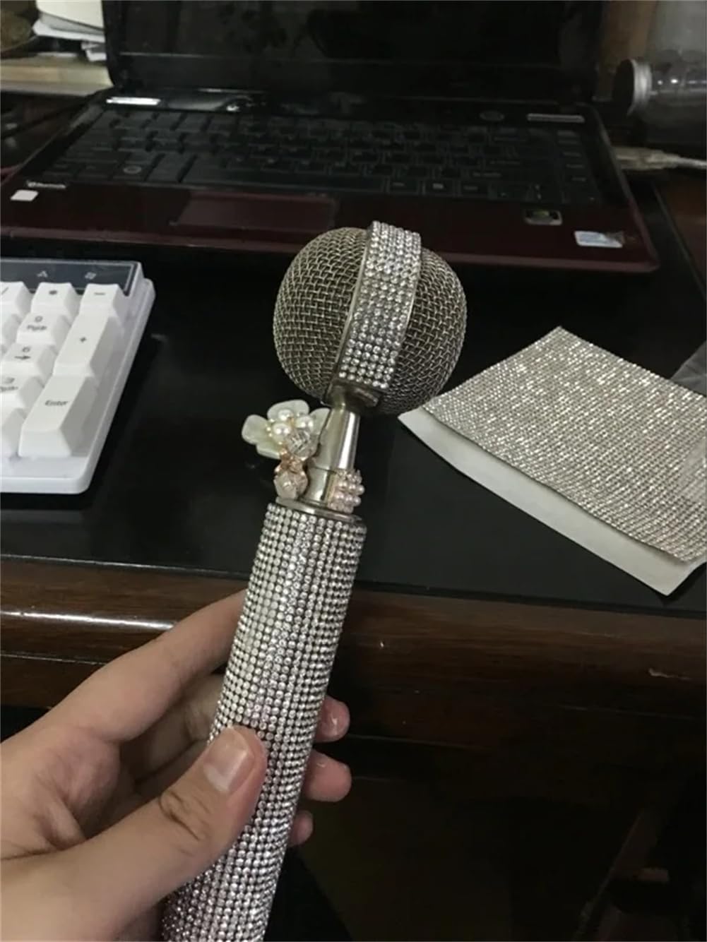 24 x 40 cm Topaze claire Hotfix Verre Strass Bordure en maille Cristal Feuilles de tissu Hot Fix Patchs Crystal AB Hotfix Design