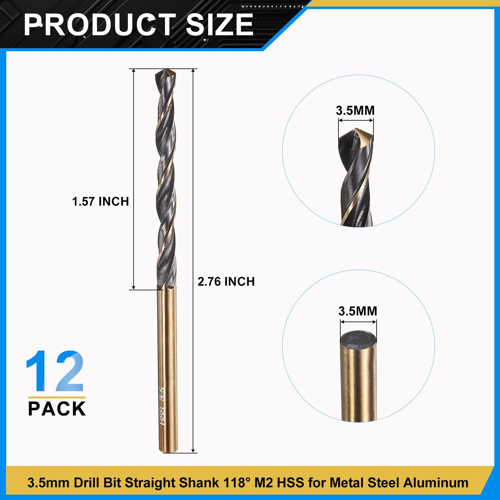 PATIKIL 3.5mm Drill Bit - Image 2