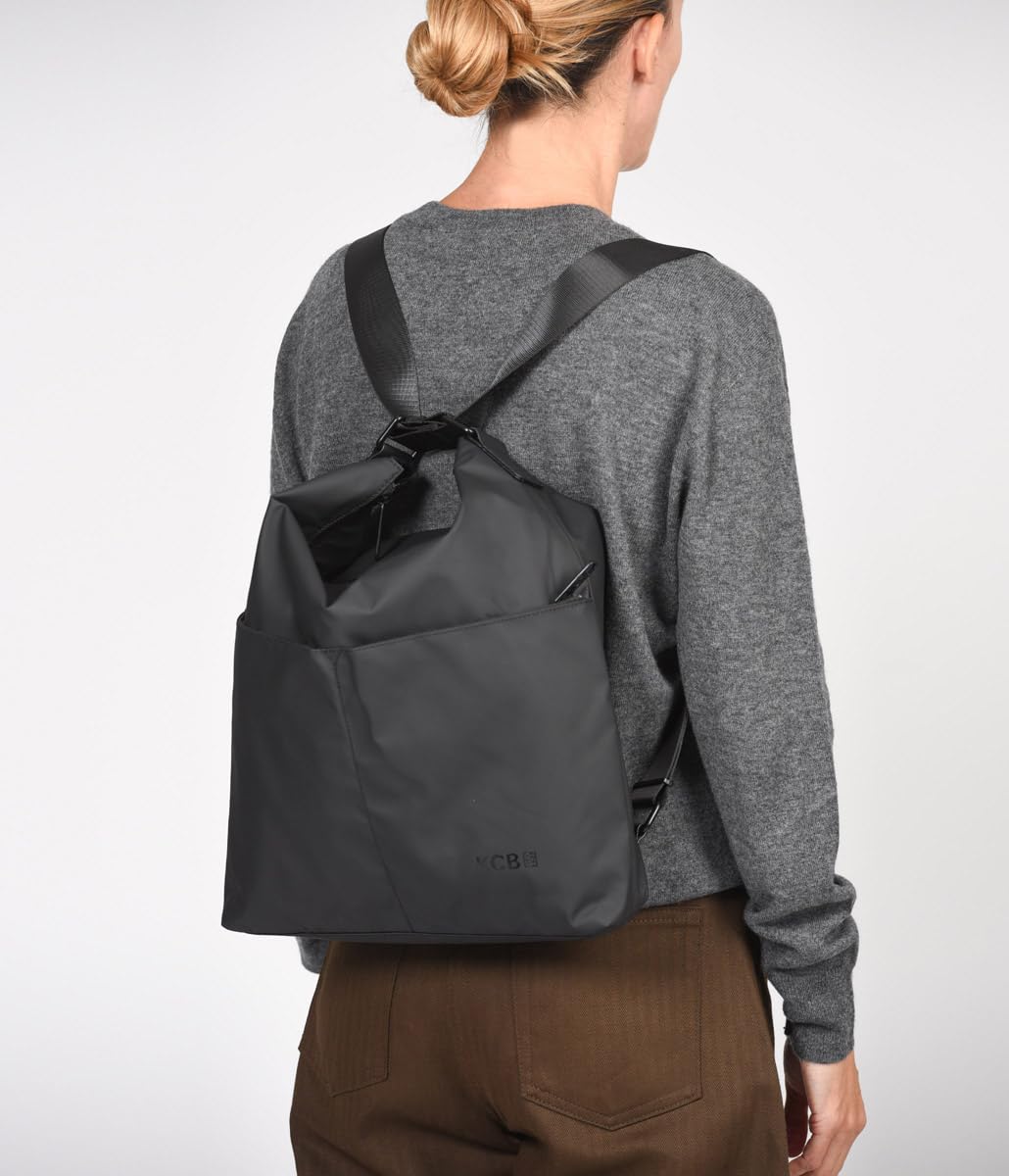 KCB Bolso-Mochila Dual | Versátil y Práctico | Múltiples Bolsillos con Cremallera | Material Resistente | Asas Ajustables | 100% Vegano