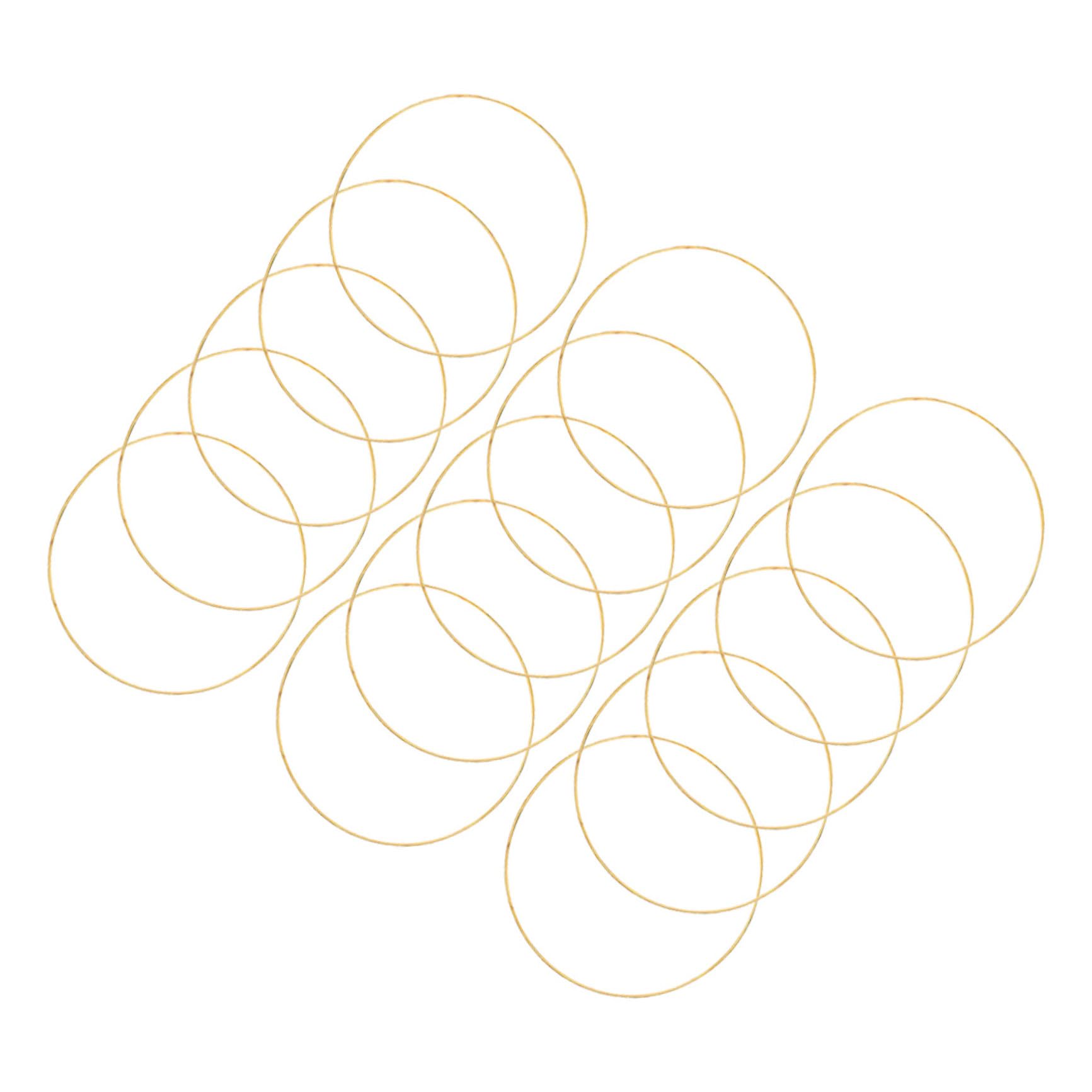 Aros de metal para manualidades Ciieeo pack de 15 piezas de 15 cm