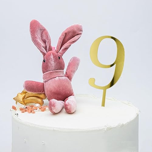 Miniatura 5 de Número 0-9 para decoración de pasteles, 20 piezas de acrílico dorado brillante para decoración de tartas, fiesta de cumpleaños, boda, aniversario