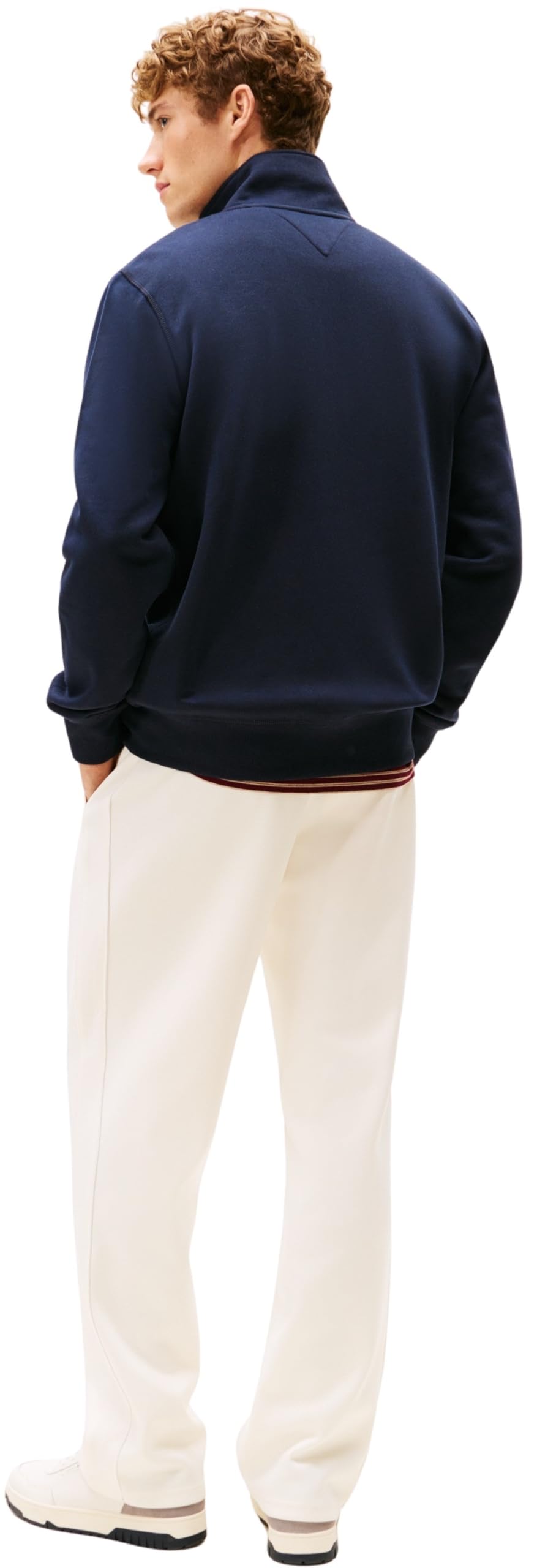 Tommy Hilfiger Herren Essential Fleece Stand Collar Mw0mw41759 Sweatshirt mit durchgehendem Reißverschluss (1er Pack)