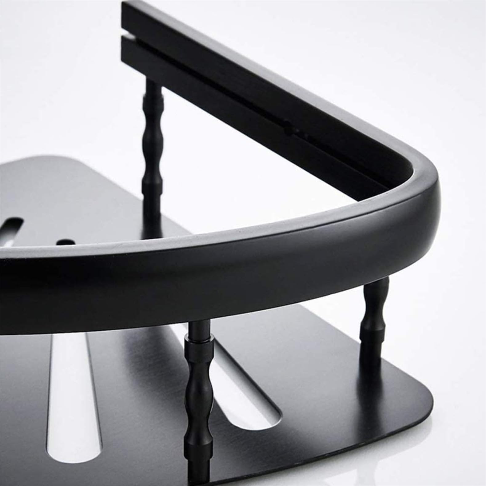 Estante de baño Carrito de ducha Estantes de ducha Estante de baño Aluminio duradero Estante de ducha de 2 niveles Cesta de almacenamiento de cocina Estantes de esquina Estante de ducha Orga