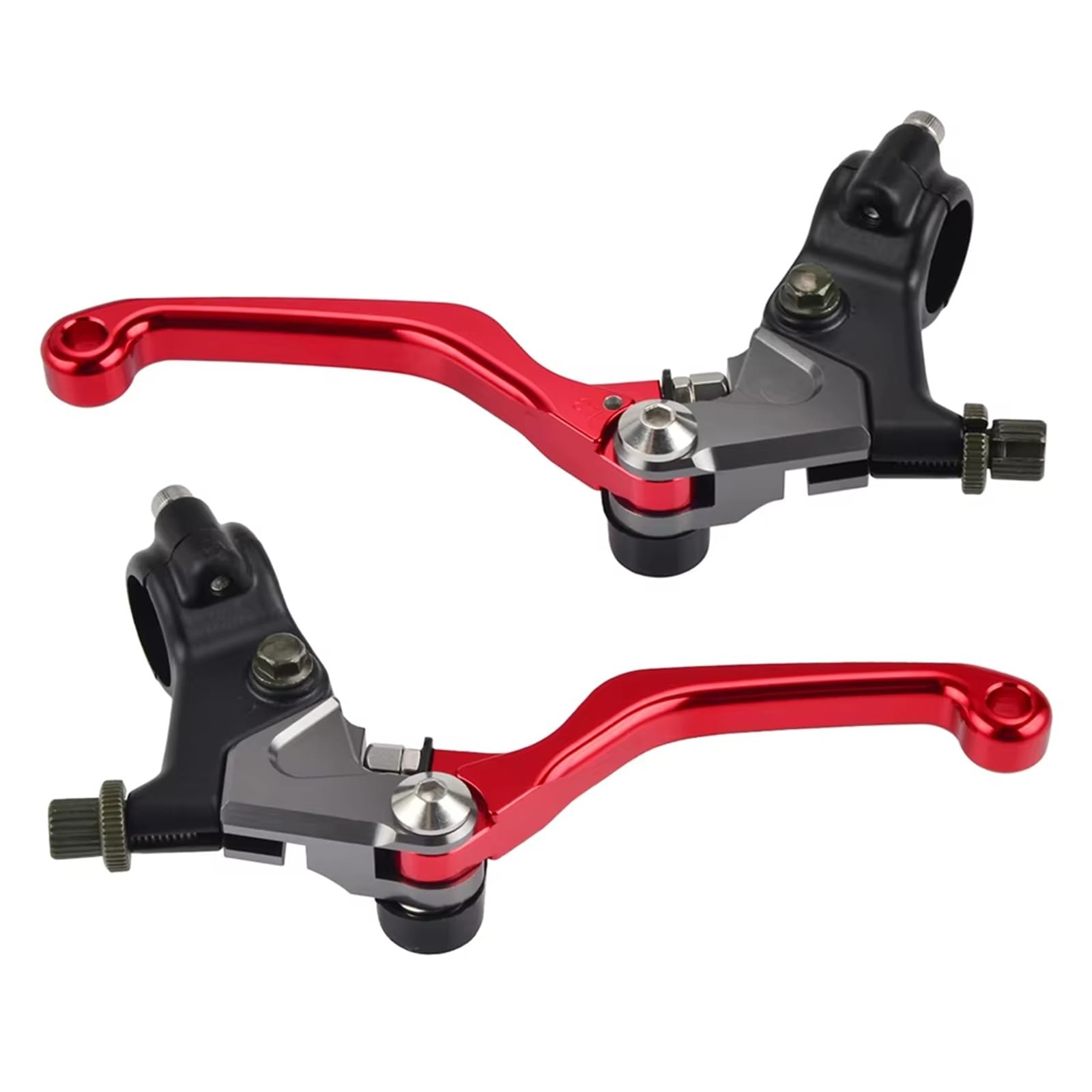 Clutch Lever Handlebar For Kawasaki For KX125 For KX250 For KX450 For KX60 For KX80 For KLX 250 For KDX250 Motorcycle Clutch For RM125 For RM250(Set Red)