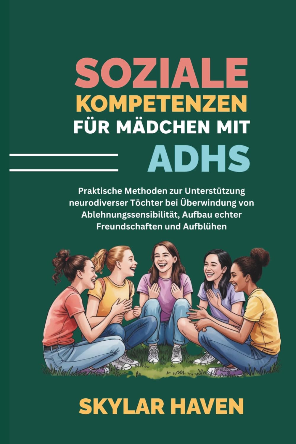 Soziale Kompetenzen für Mädchen mit ADHS: Praktische Methoden zur Unterstützung neurodiverser Töchter bei Überwindung von Ablehnungssensibilität, Aufbau echter Freundschaften und Aufblühen